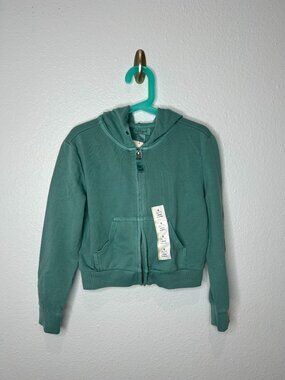 NWT Cat & Jack Ocean Green Small (6/7) Full Zip Hoodie, MSRP $15